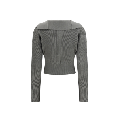 Euca Virgin Wool Sweater With V Neck - Image 2