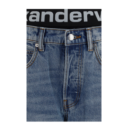 Layered Belt Logo-Waist Jeans - Image 3