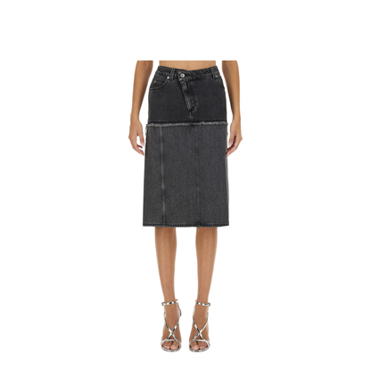 Black Denim Skirt - Image 1