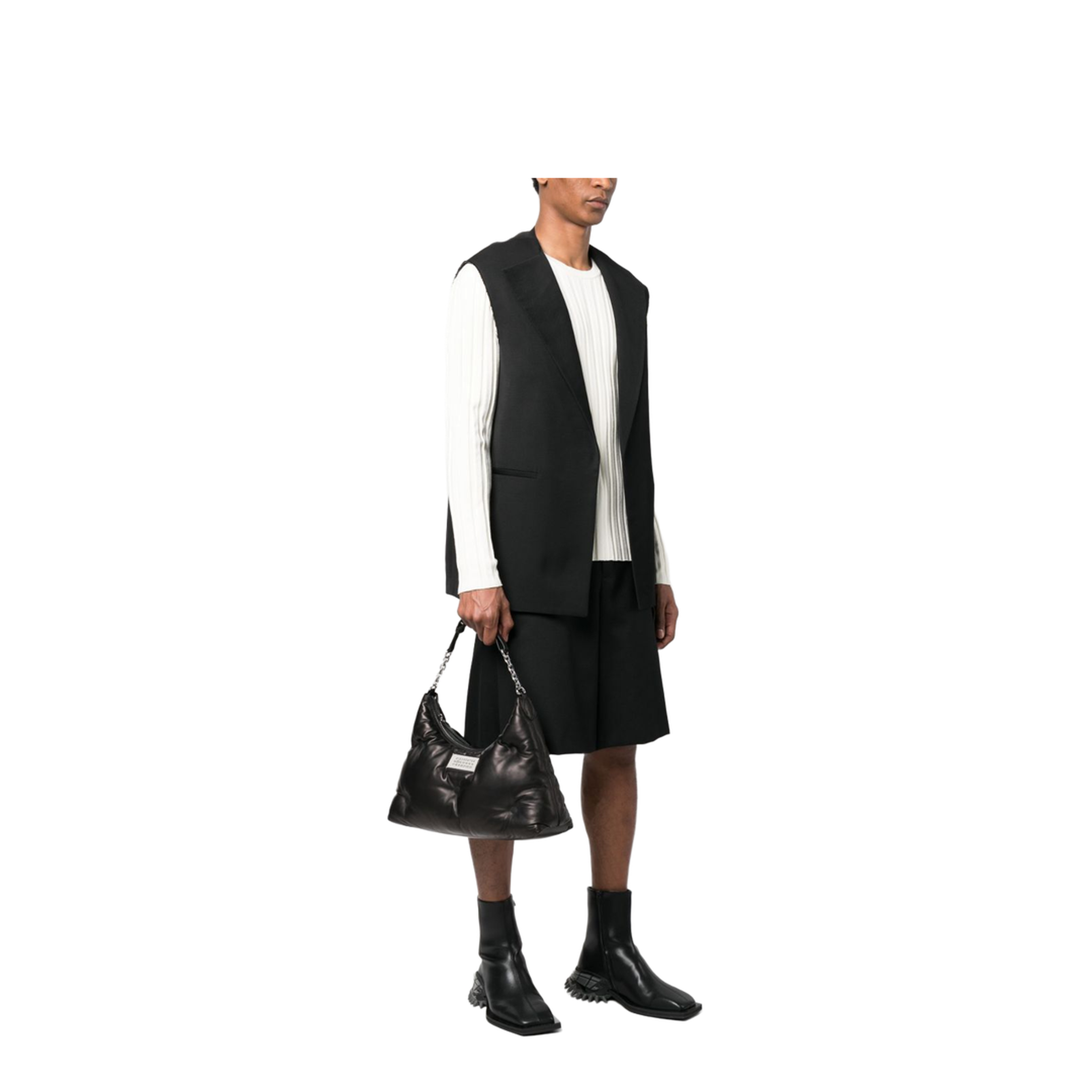 Glam Slam Medium Matelassé Hobo Bag - Black - Image 4