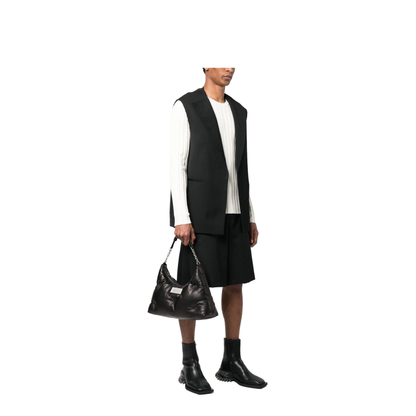 Glam Slam Medium Matelassé Hobo Bag - Black - Image 4