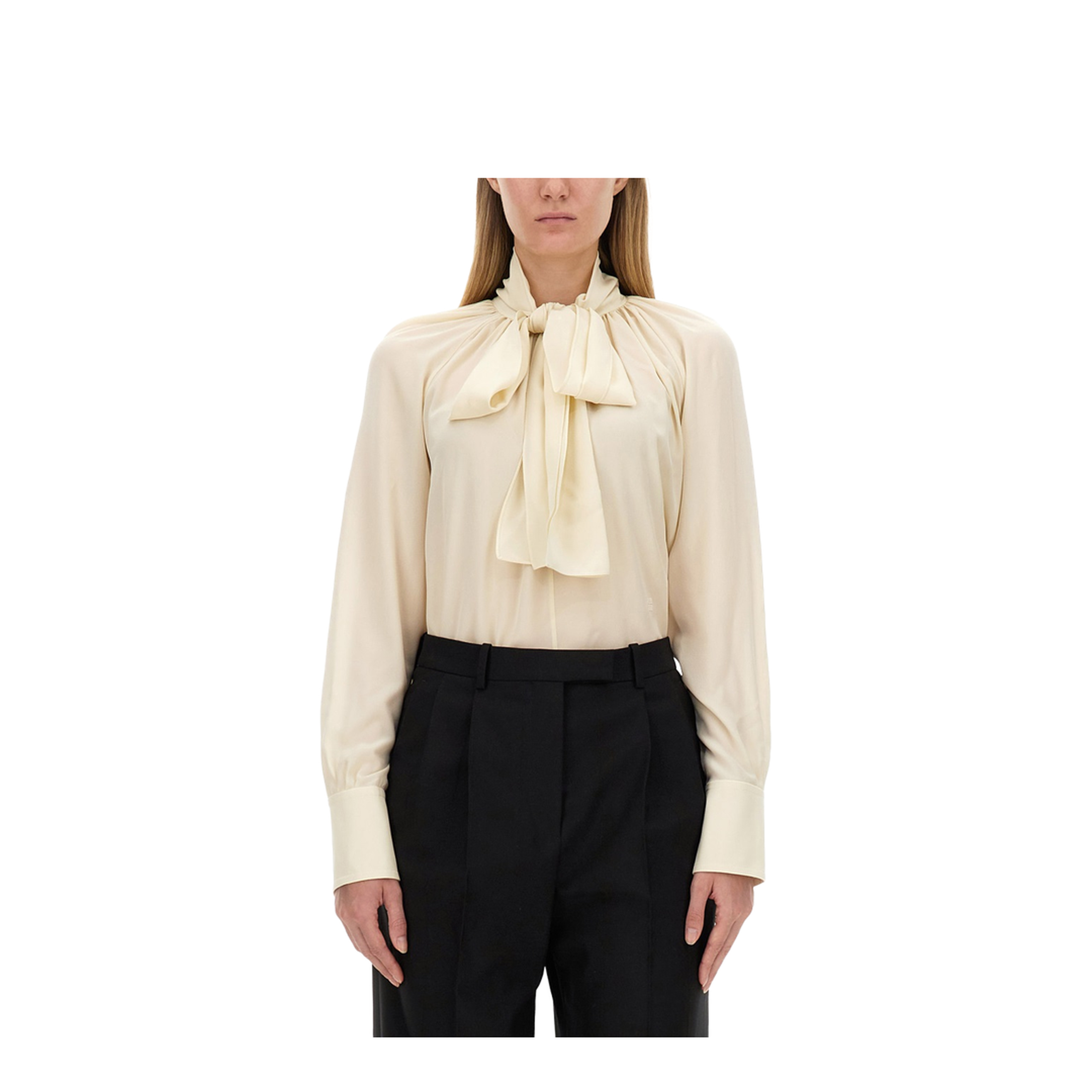 Silk Shirt With Lavallière Collar - Image 1