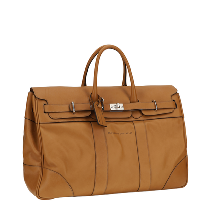 Leather Travel Bag with Logo - Image 2