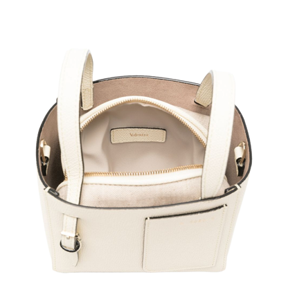 Soft Bucket Nano Bag Millepunte Calf Leather Bucket Bag - Pergamena White - Image 2