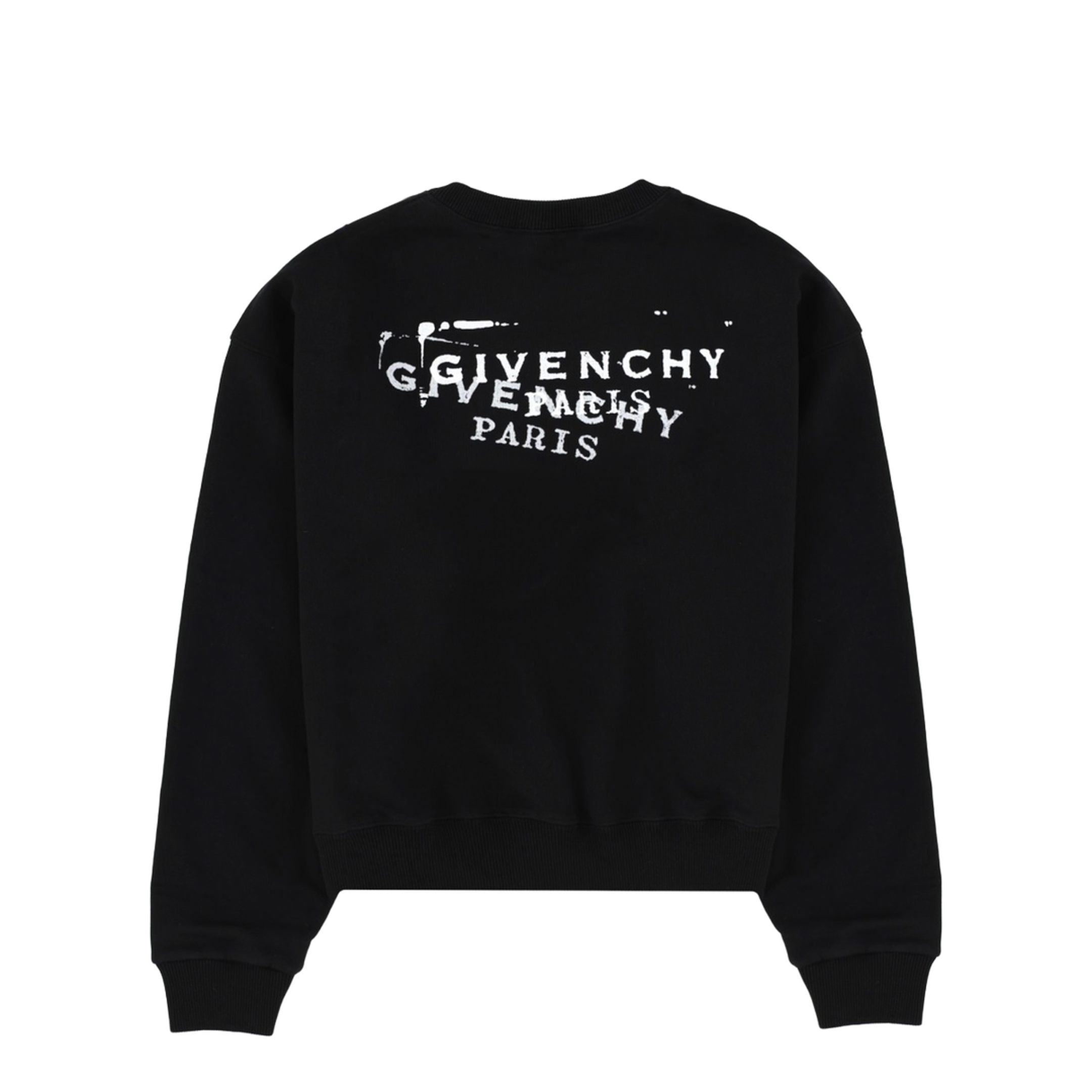 Black Brushed Cotton Sweatshirt with Logo - Image 2