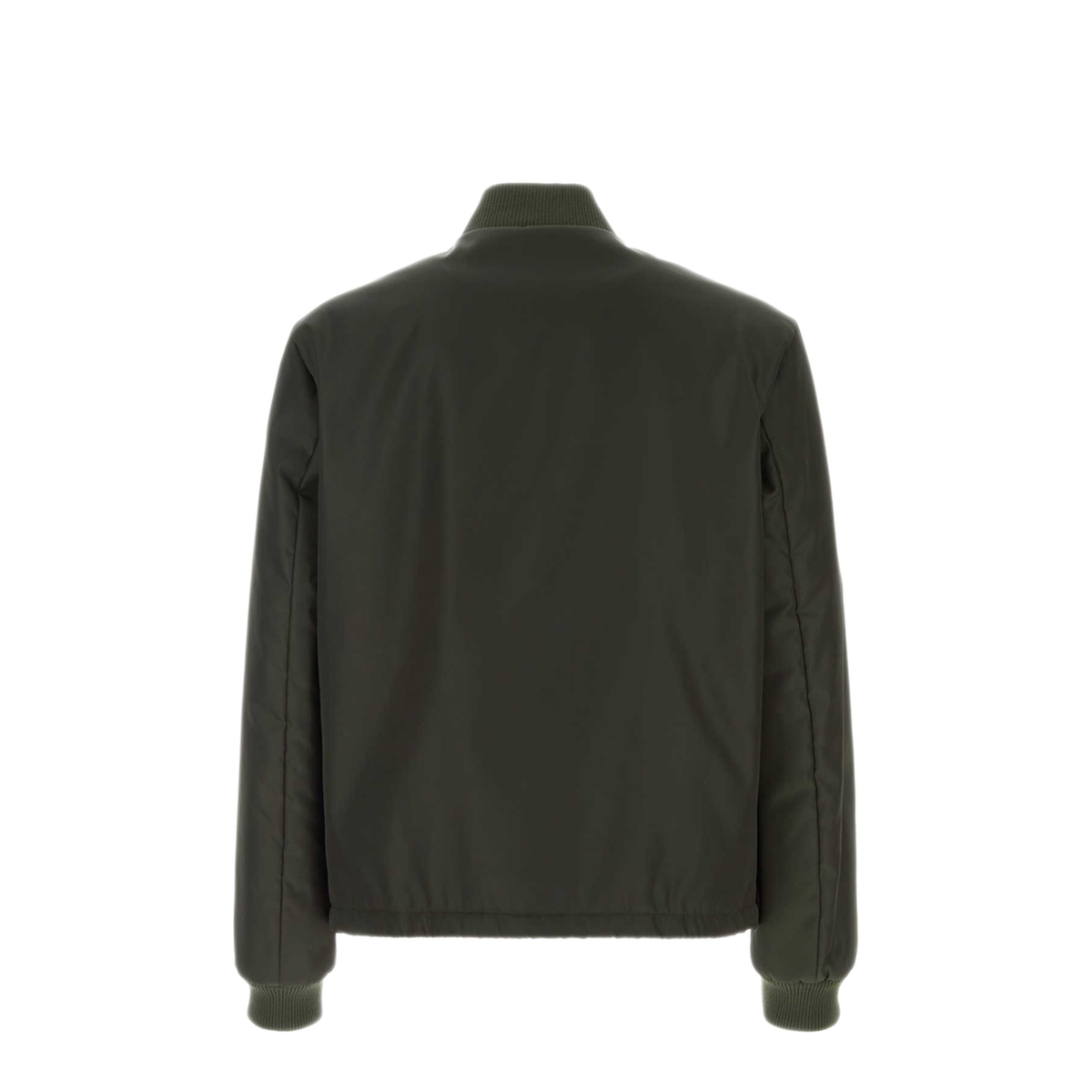 Bottle Green Nylon Bomber Jacket - Image 2