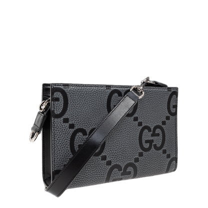 GG Jumbo Small Leather Crossbody Bag - Gray - Image 4