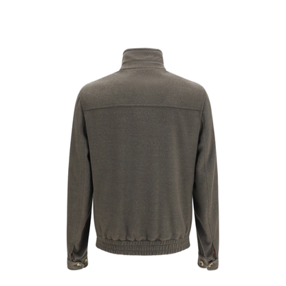 Wool Zip Jacket With High Collar - Image 2