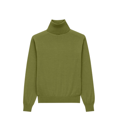 Cashmere Wool and Silk Turtleneck Pullover - Image 1