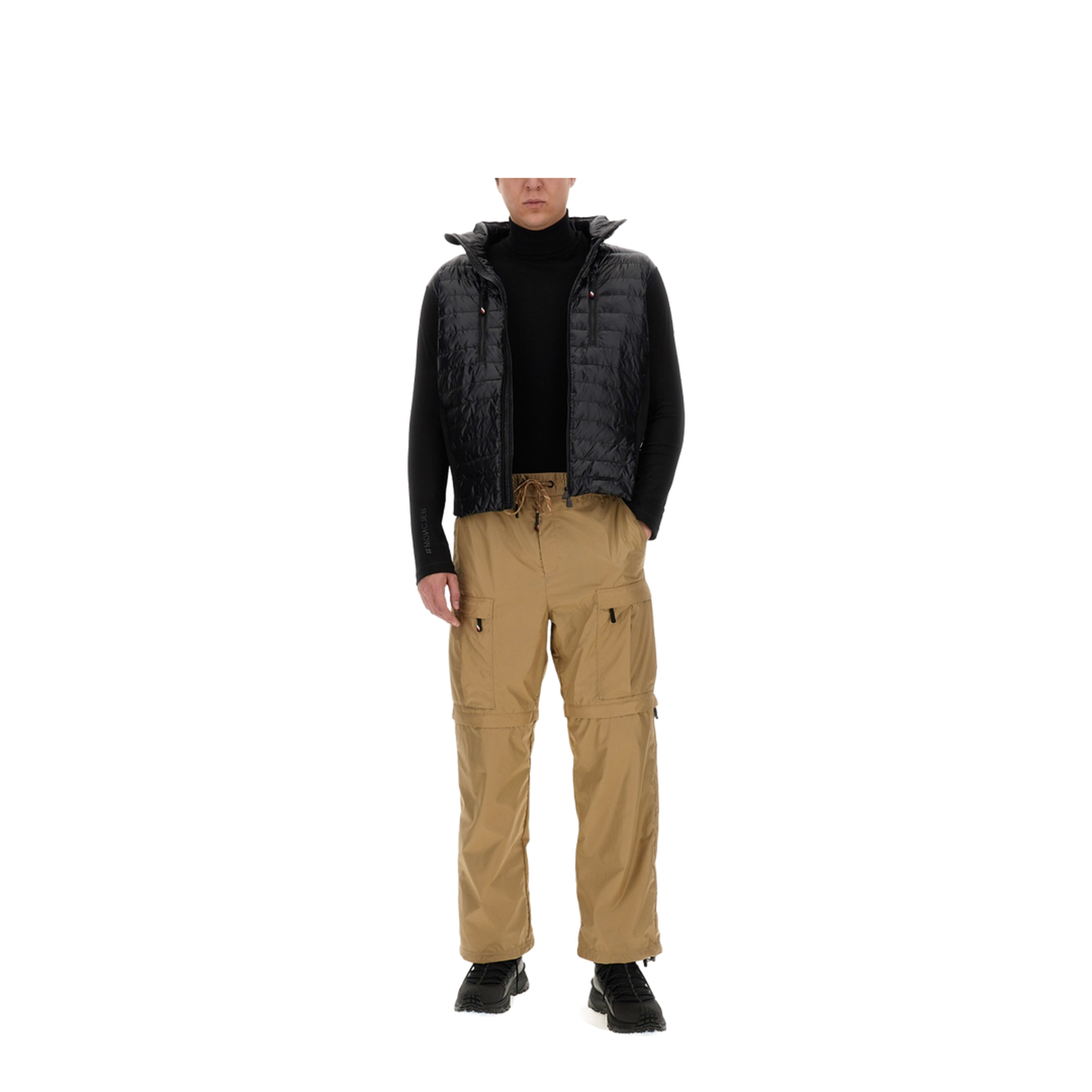 Nylon Cargo Pants with Drawstring - Image 2