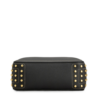 Mini Calf Leather Shoulder Bag - Black - Image 3