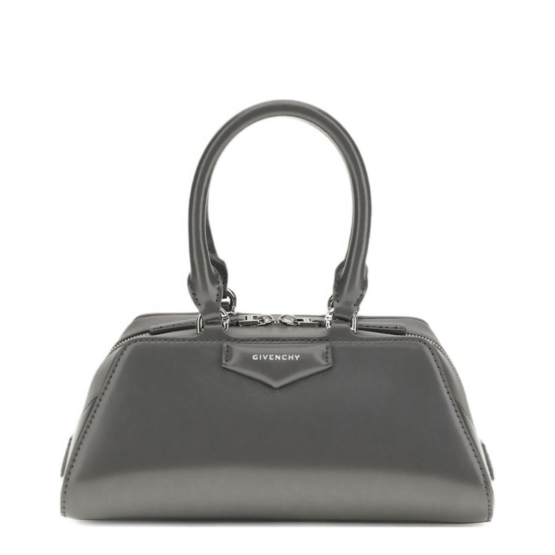 Antigona Mini Box Calfskin Top-Handle Bag - Dark Grey - Image 1