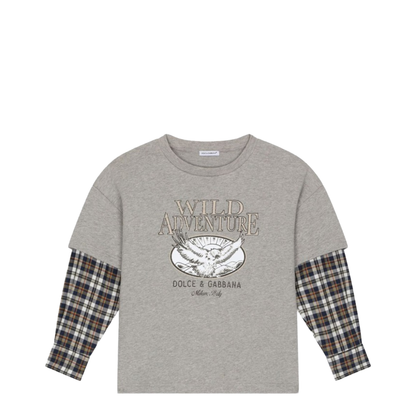 T-Shirt Prairie Sleeves Checks - Image 1