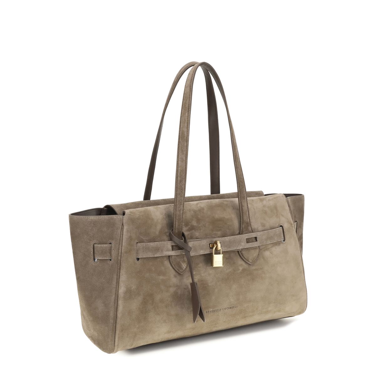 Calf Suede Shoulder Bag - Bark - Image 2