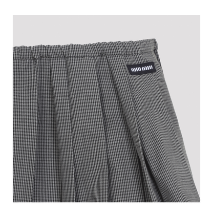 Plissé Check Mini Skirt - Image 5