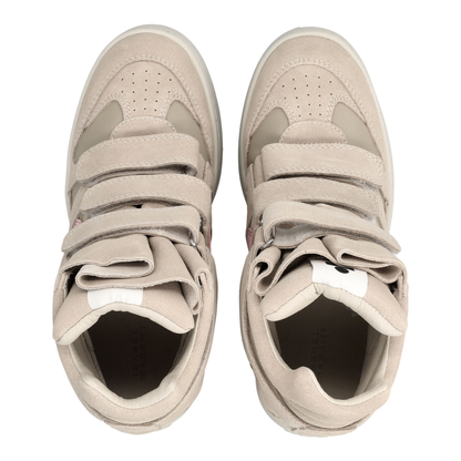 Bekett wedge sneakers in beige/pink suede - Image 2