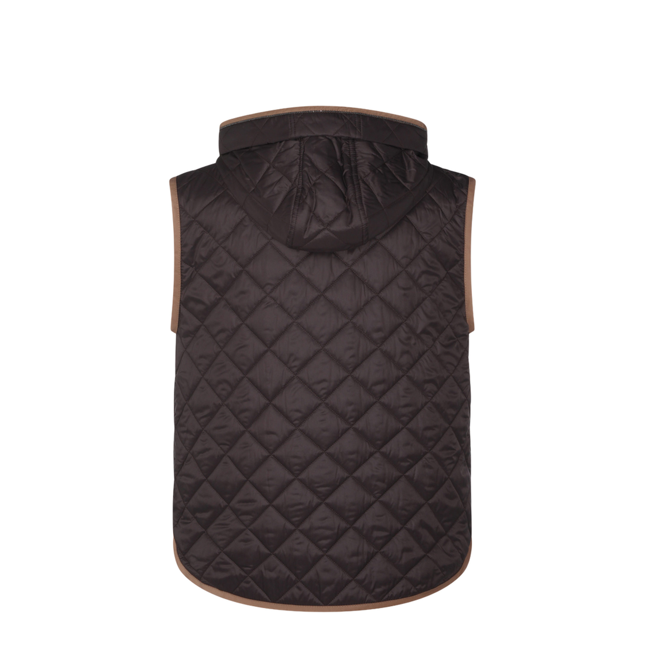 Padded Vest Nylon Brown - Image 3