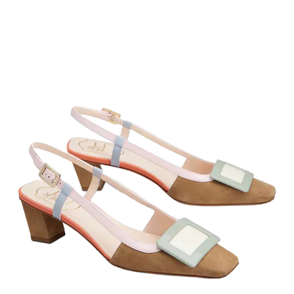 Belle Vivier multicoloured suede slingback - Image 2