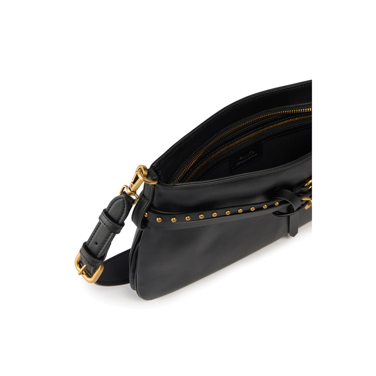 Belt Bag Classic Calfskin Shoulder Bag - Nero/Antique Gold - Image 3