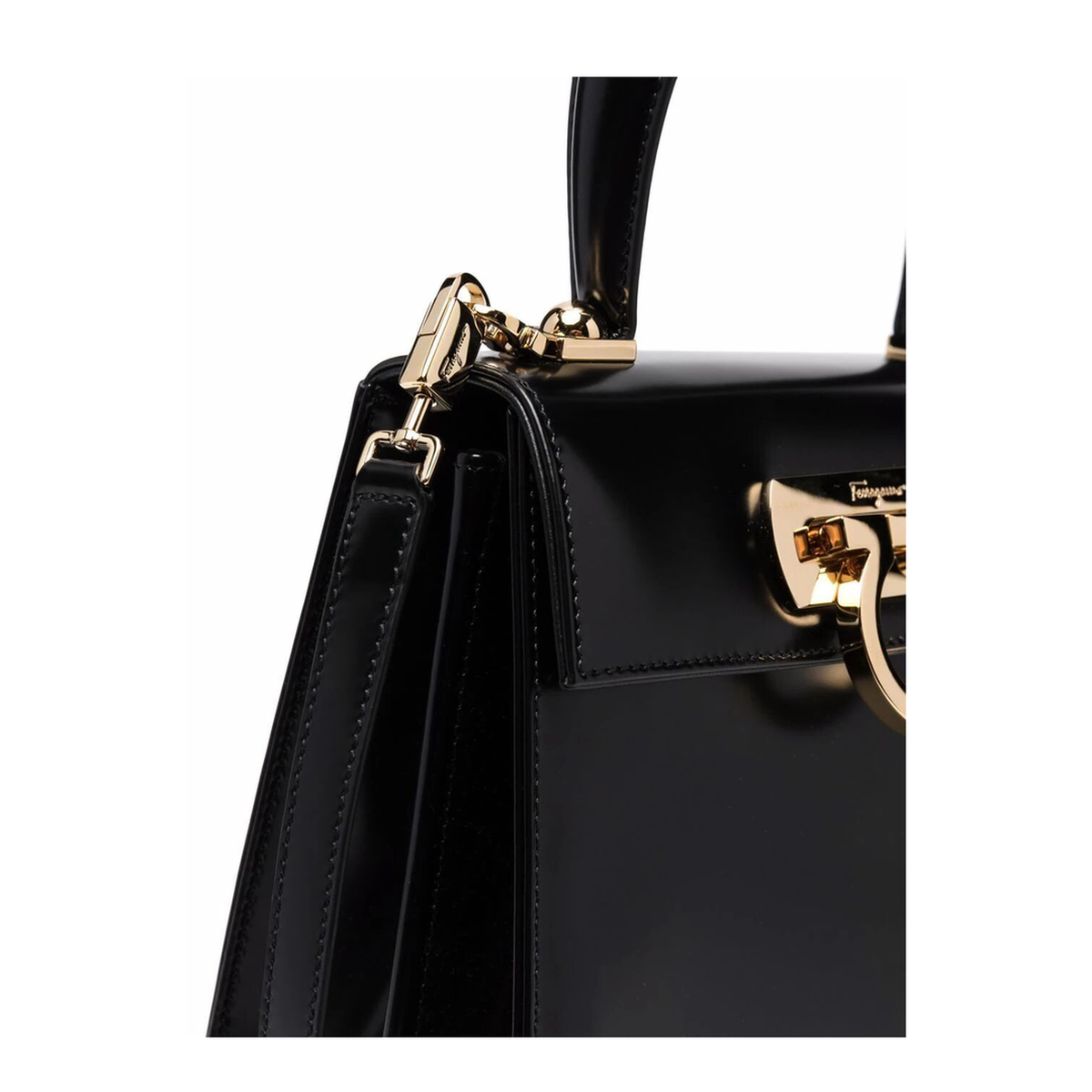Iconic Small Calfskin Top Handle Bag - Nero - Image 3