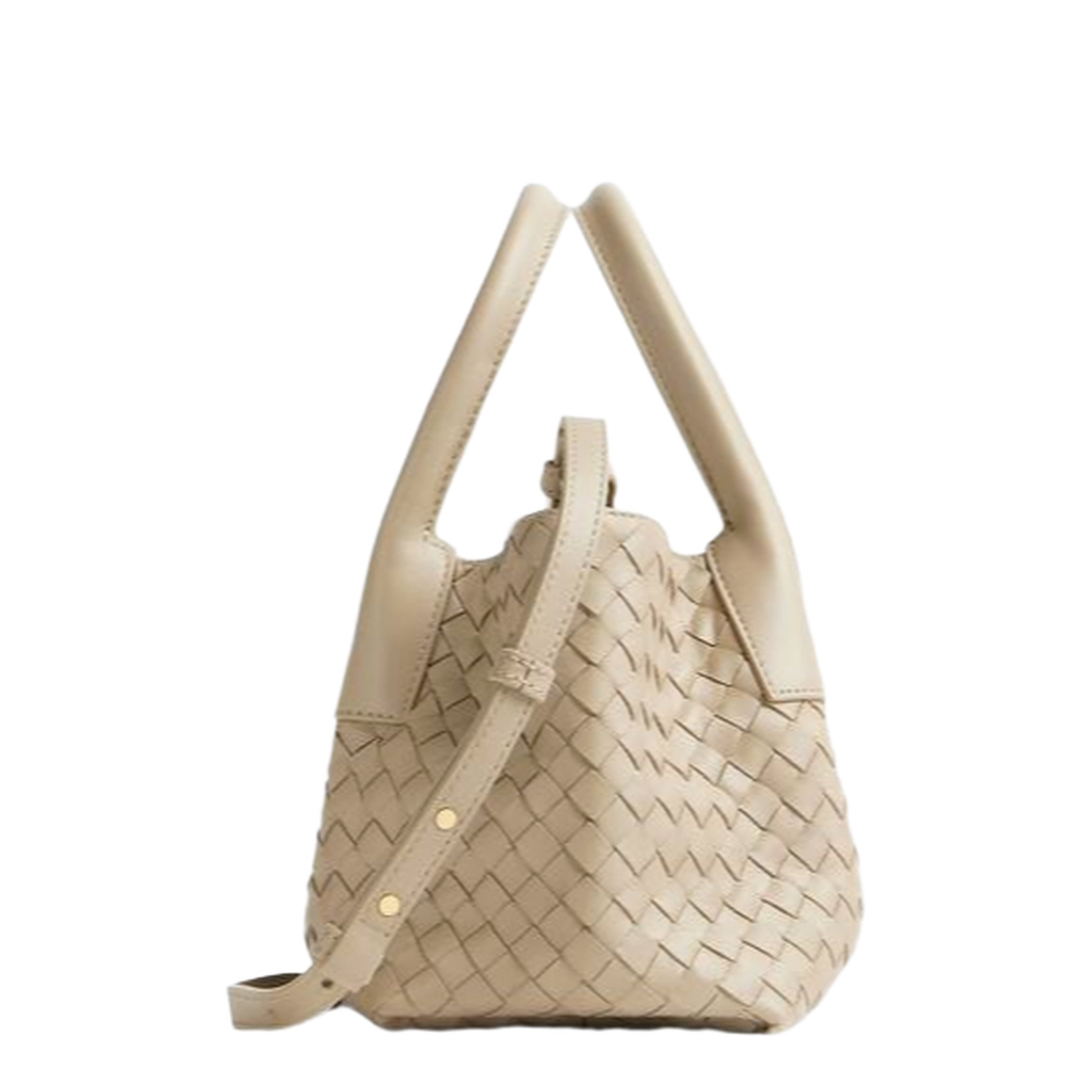 Pinacoteca Small Leather Tote Bags - Beige - Image 2