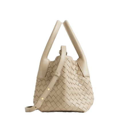 Pinacoteca Small Leather Tote Bags - Beige - Image 2