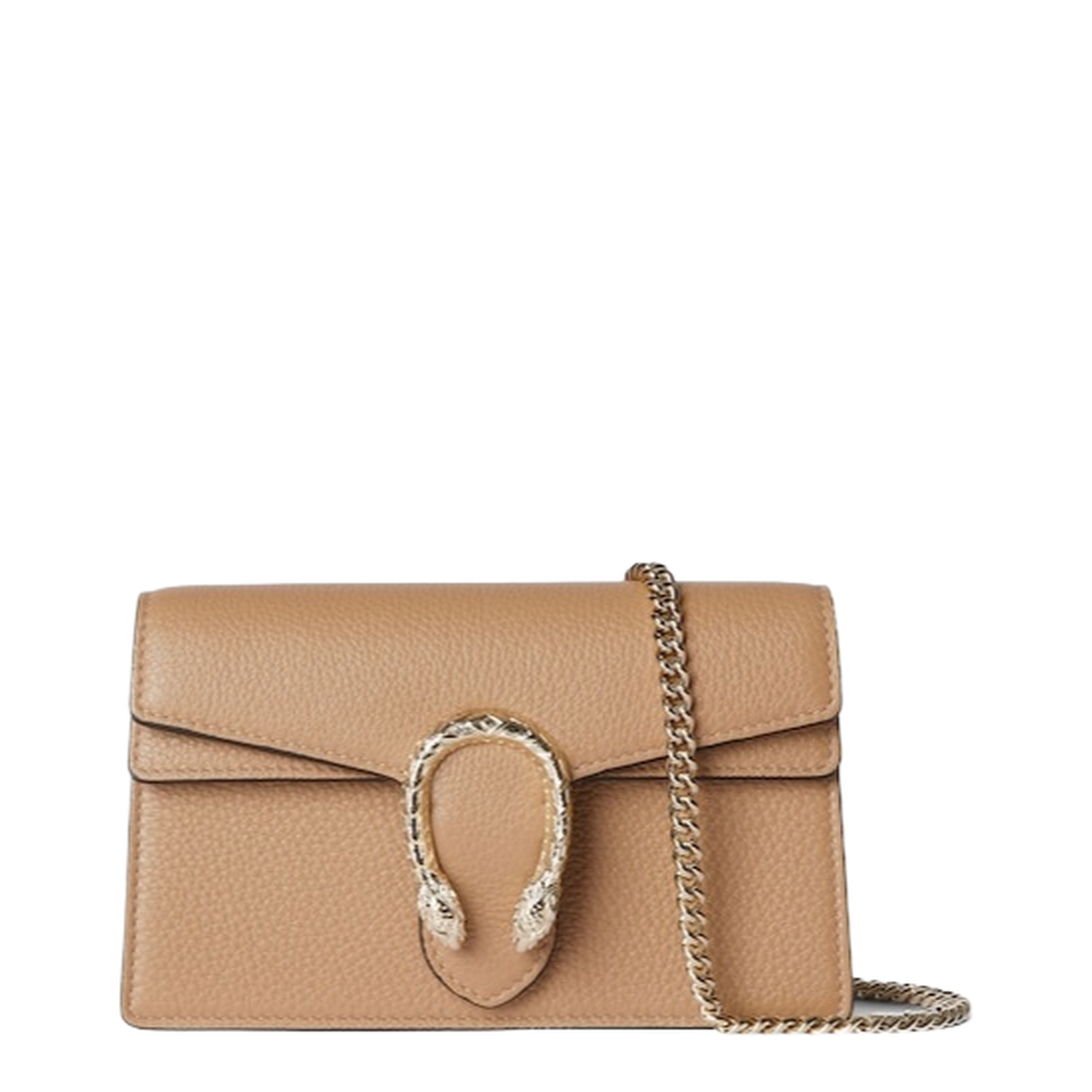 Mini Shoulder Bag in Beige Leather - Image 1