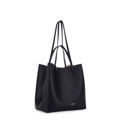 1981 Pebbled Leather Tote Bag - Black - Image 1