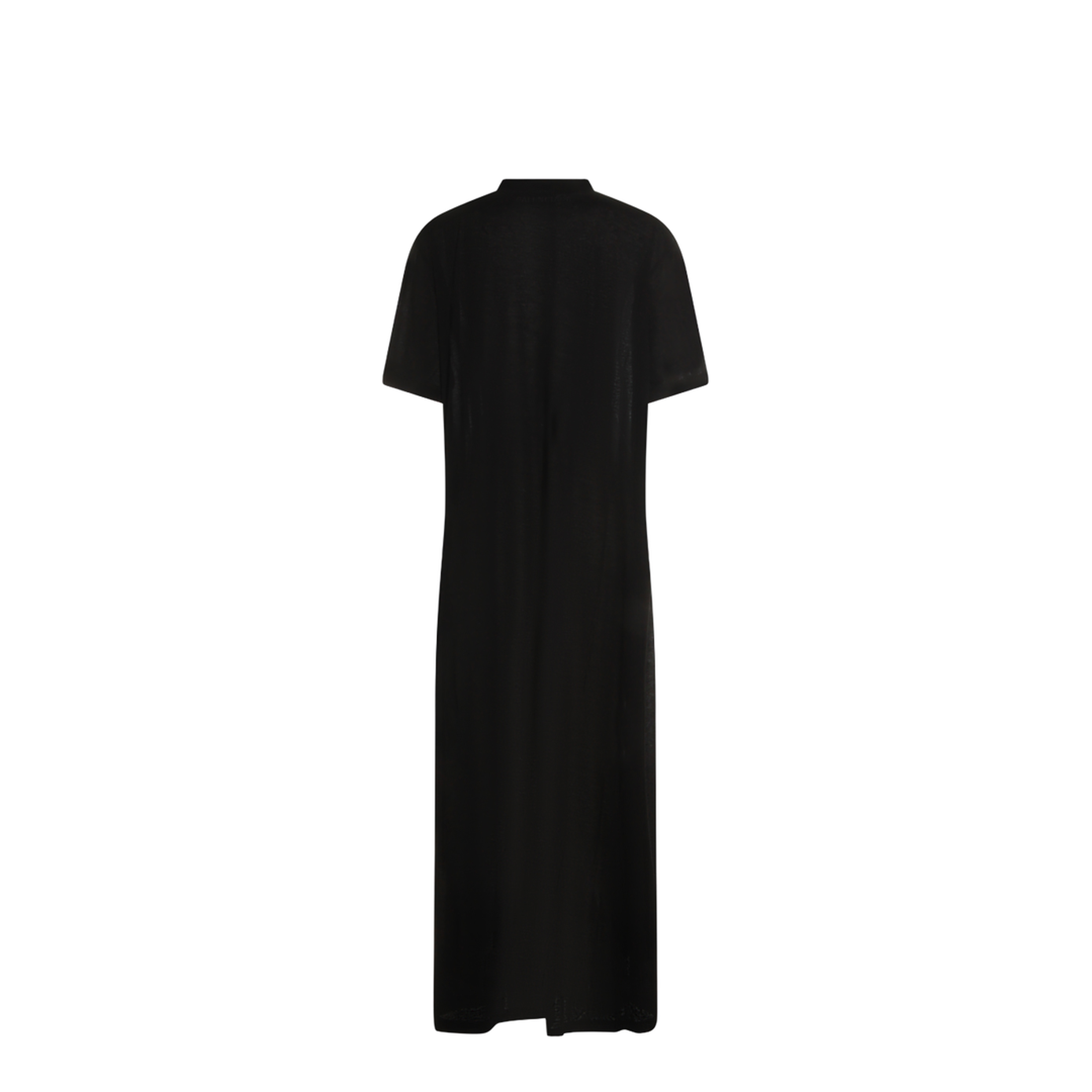Black Maxi Train T-Shirt in Cotton Jersey - Image 4
