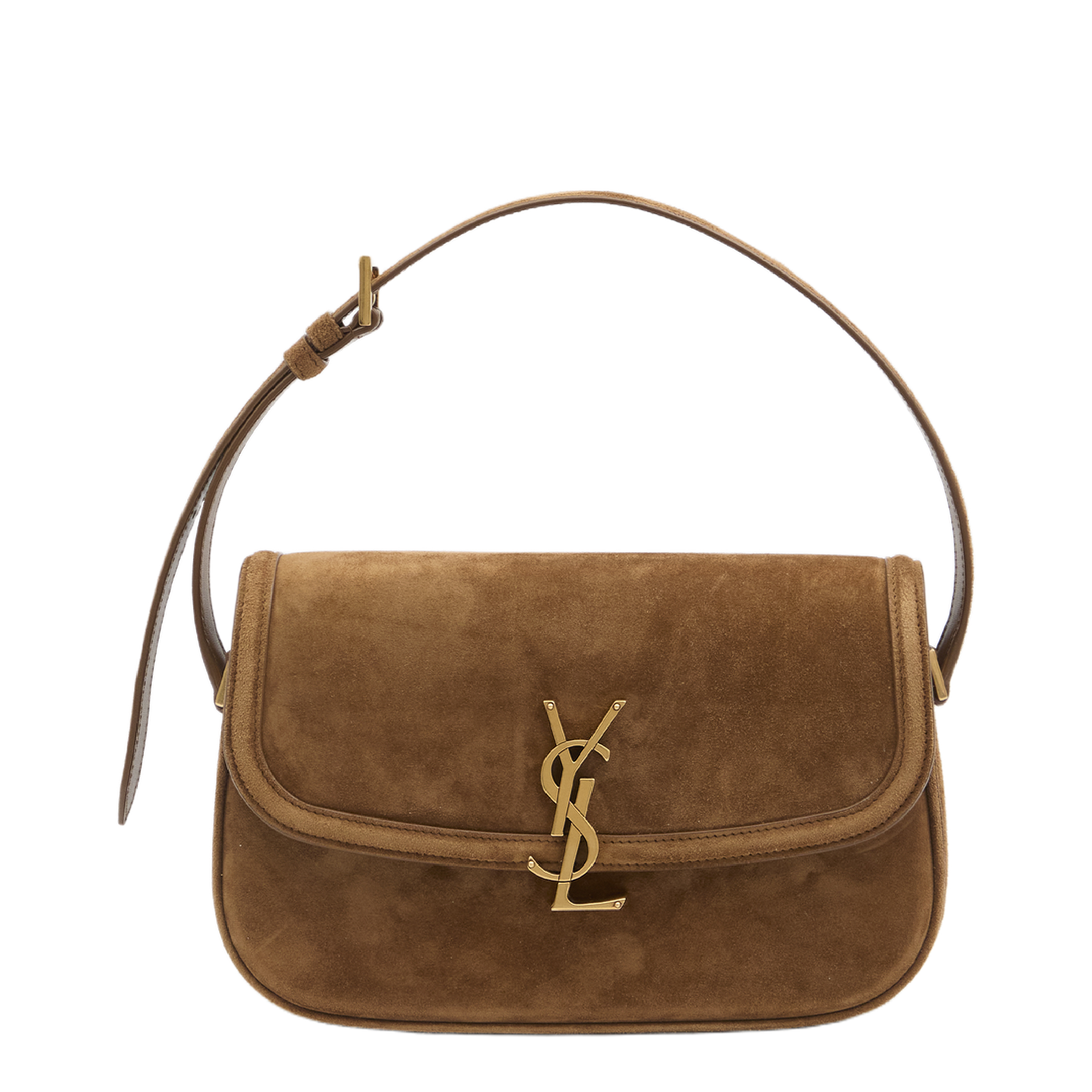Solferino Medium Suede Shoulder Bags - Brown - Image 1
