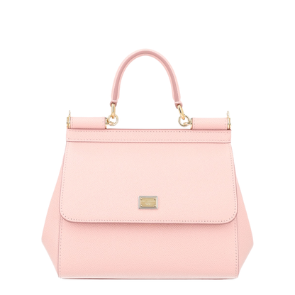 Medium Sicily Top-Handle Bag in Pink - Image 1