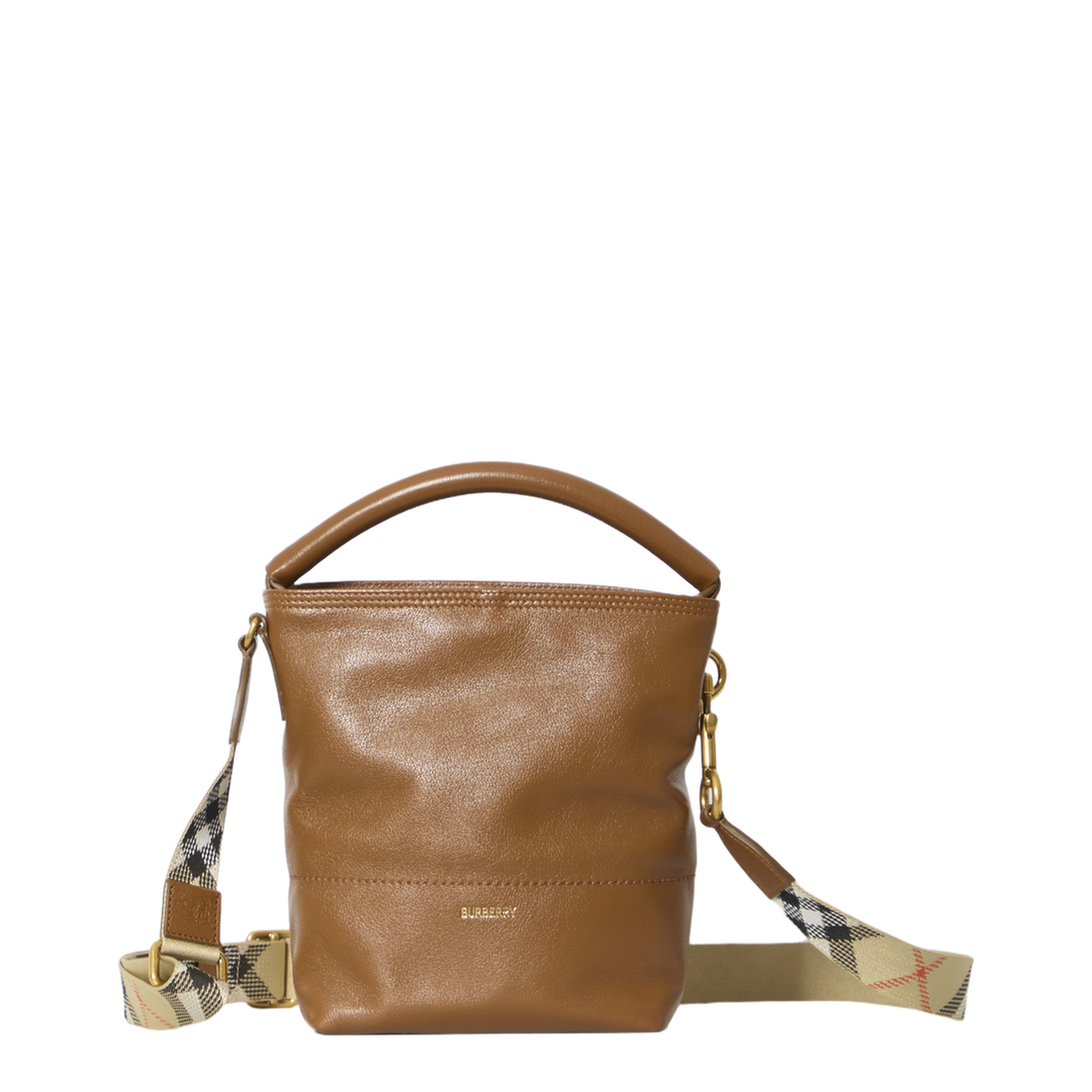 B Clip Calfskin Bucket Bag - Hazelnut Brown - Image 1
