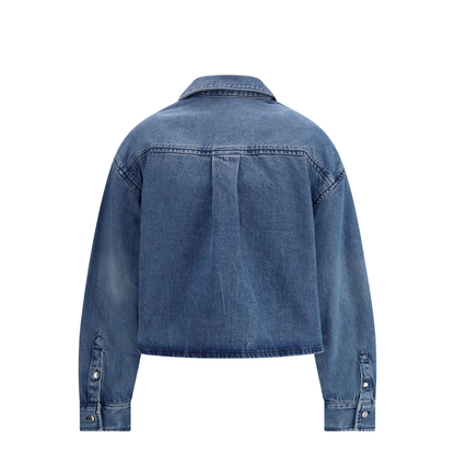 Cropped Denim Shirt - Image 2