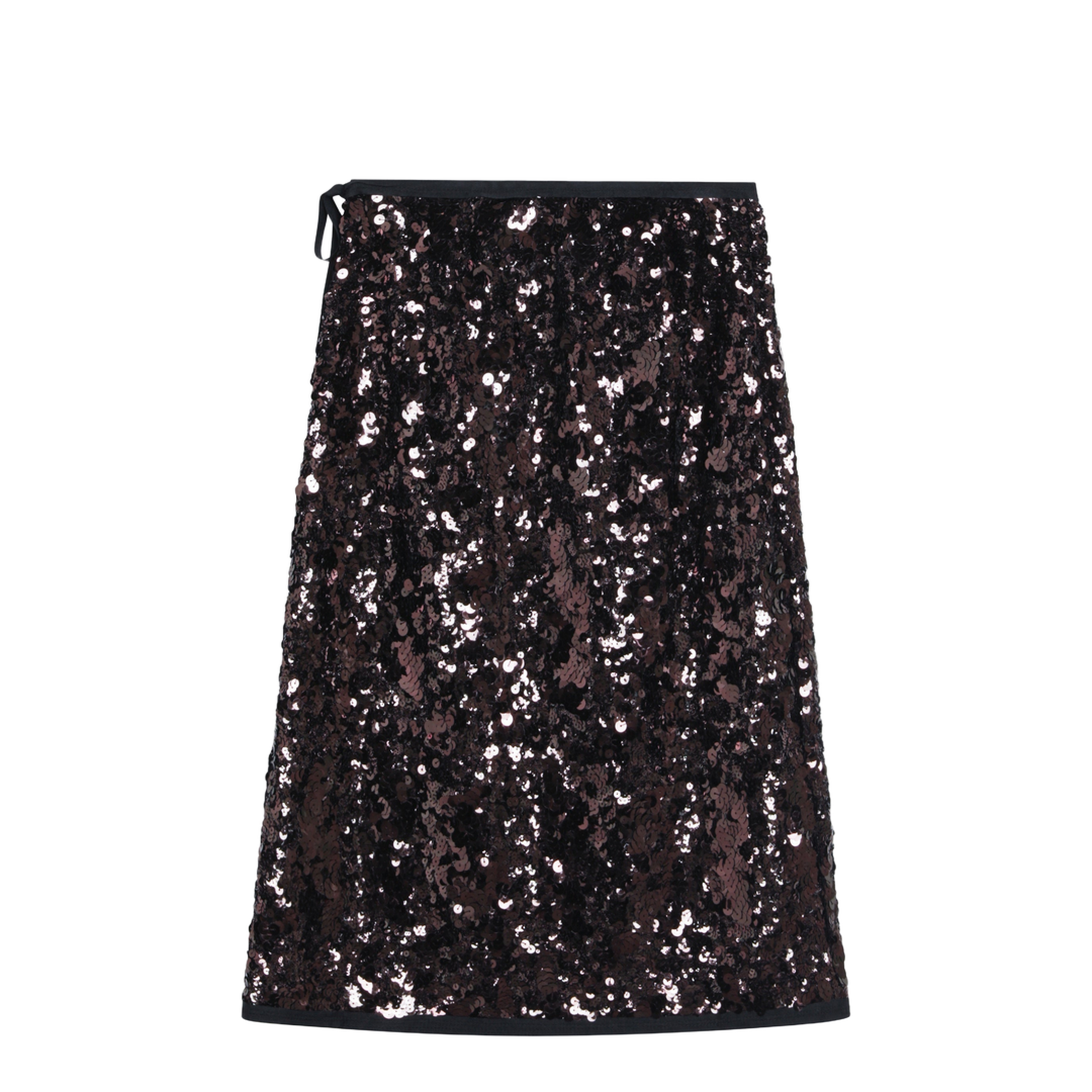 Plum-coloured sequined skirt - Image 2