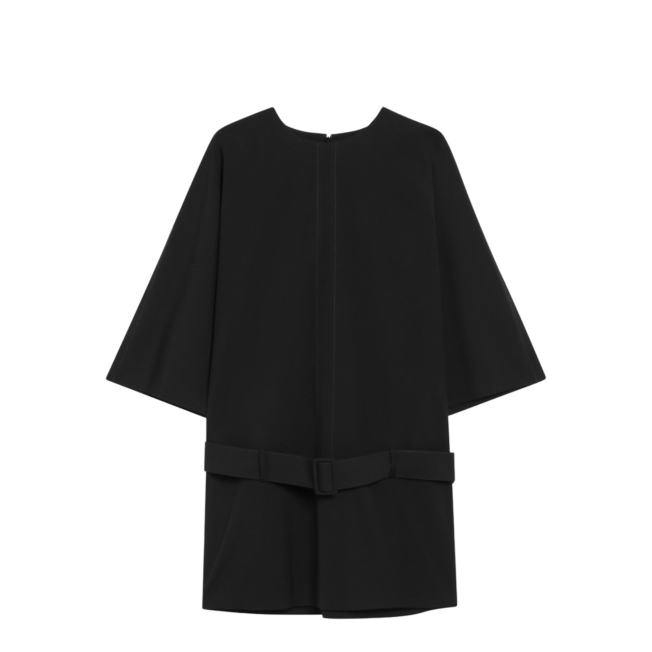 Black Wool-Blend Mini Dress - Image 1