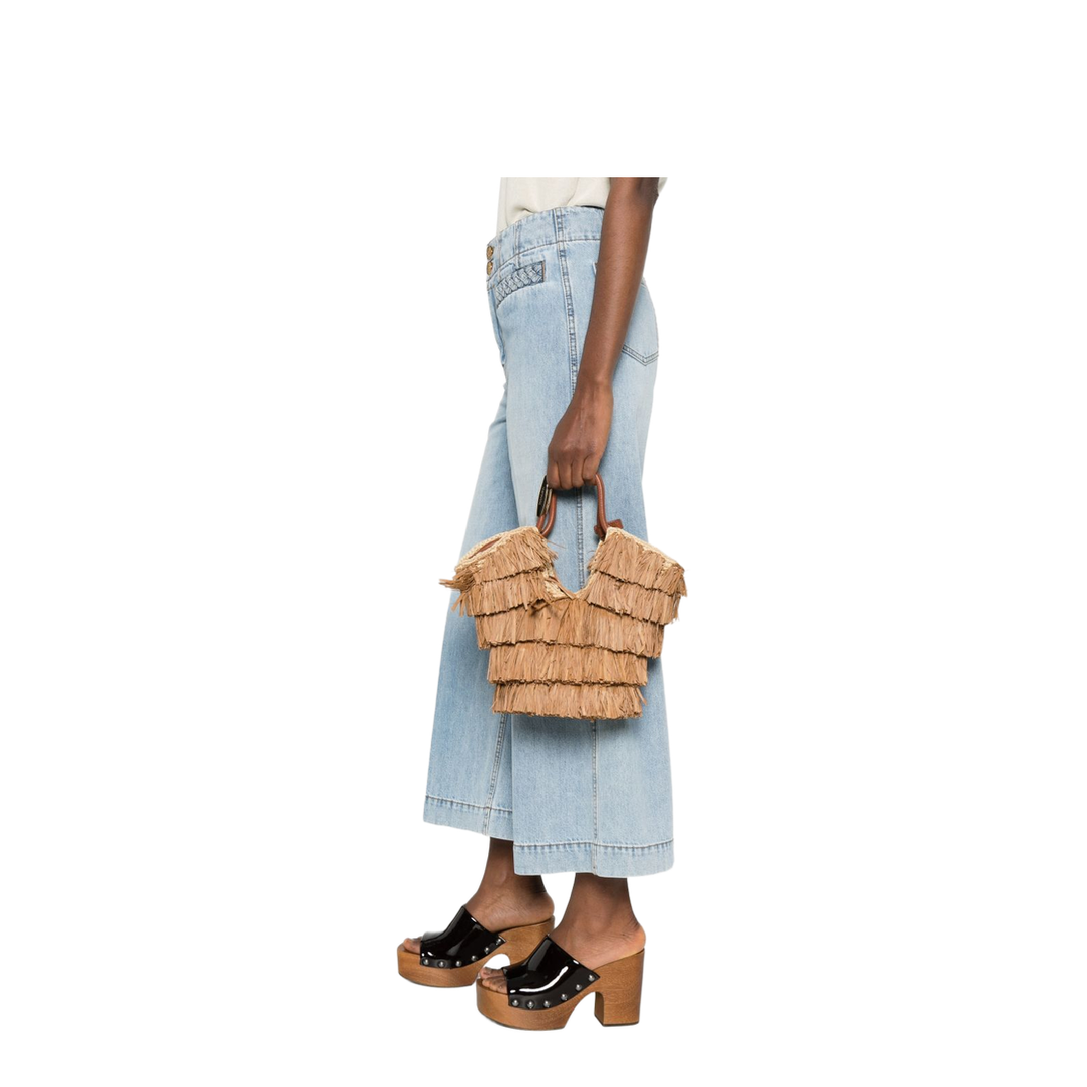 Goldentime Fringed Tote Bag - Image 3