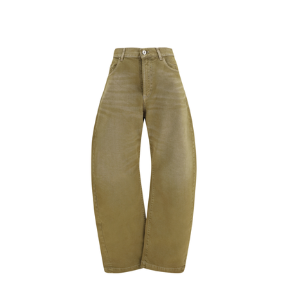 Wide-leg Jeans with Back Belt - Image 1