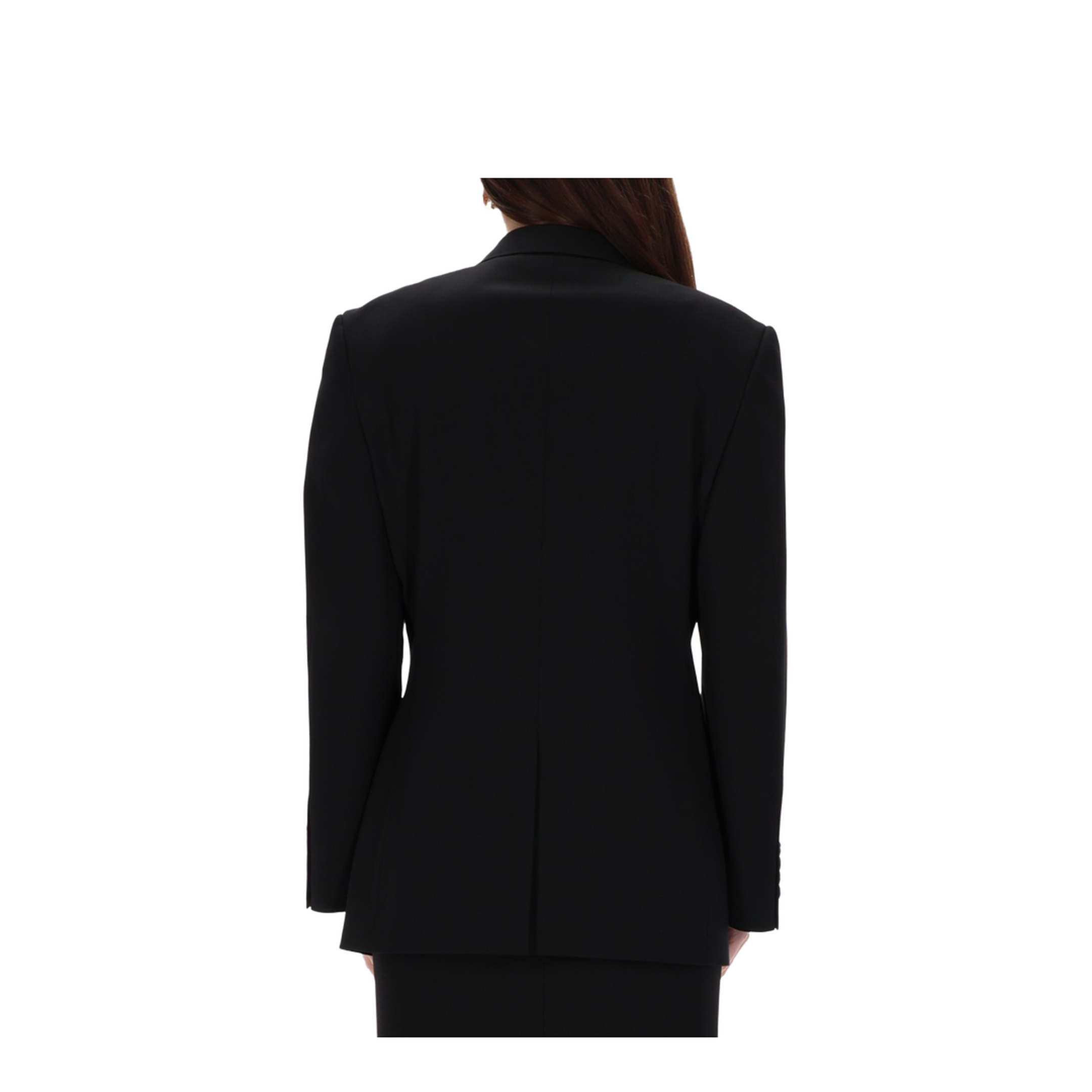 Standard Single-Breasted Tailored Blazer in Black - Image 4