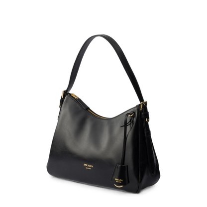 Large Calfskin Shoulder Bag - Black - Image 2