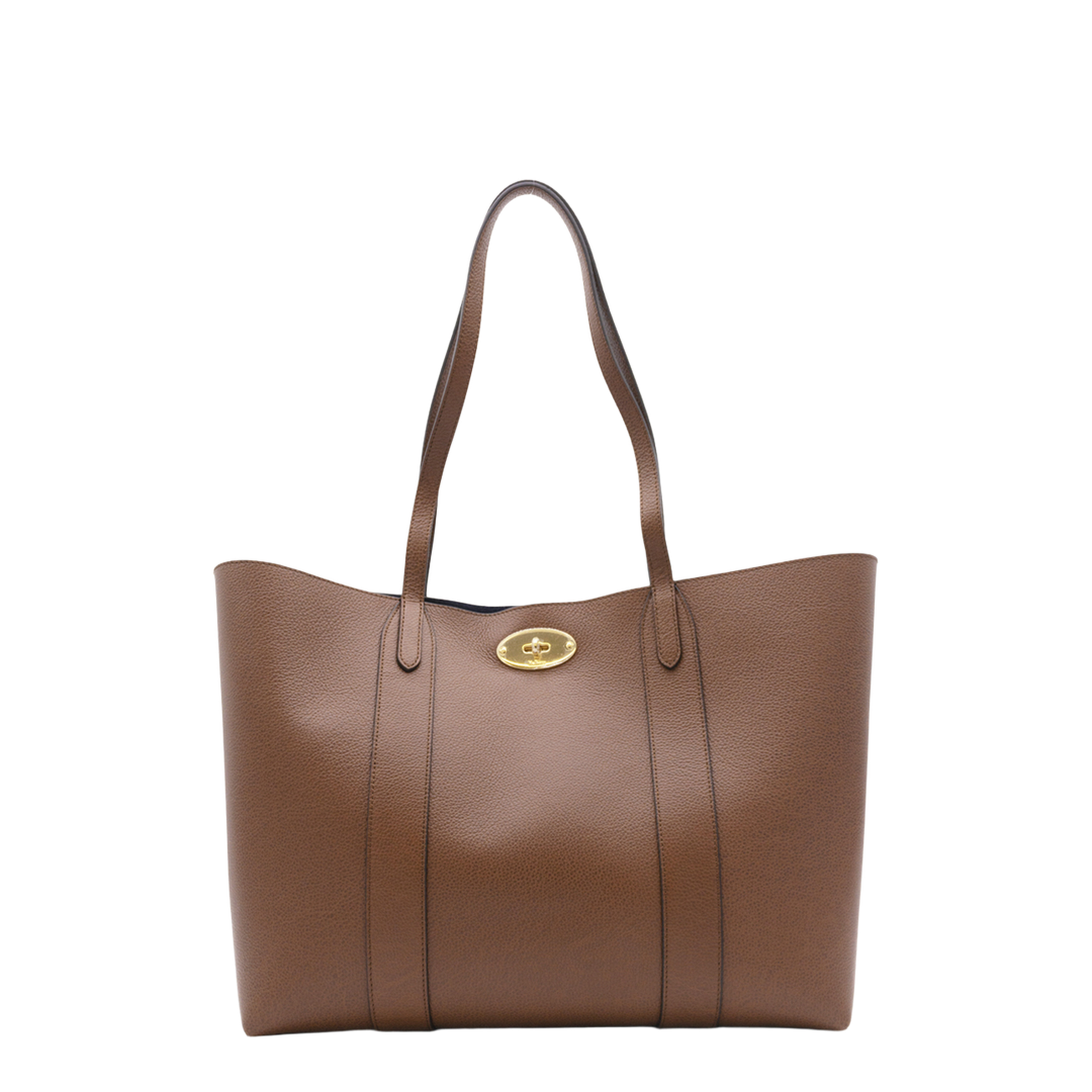 Bayswater Small Small Classic Grain Leather Tote - Oak - Image 1