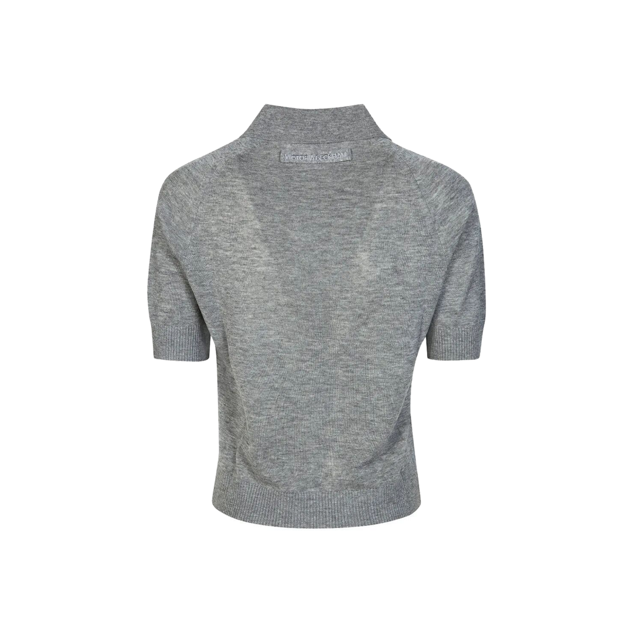 Lightweight Fine Gauge Knitted Polo Top - Image 7