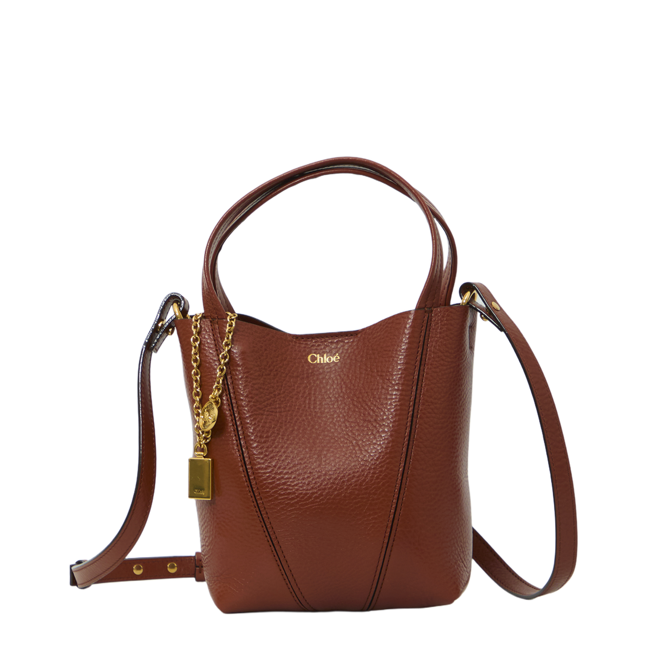 Spin Small Cowhide Tote - Blushy Brown - Image 1