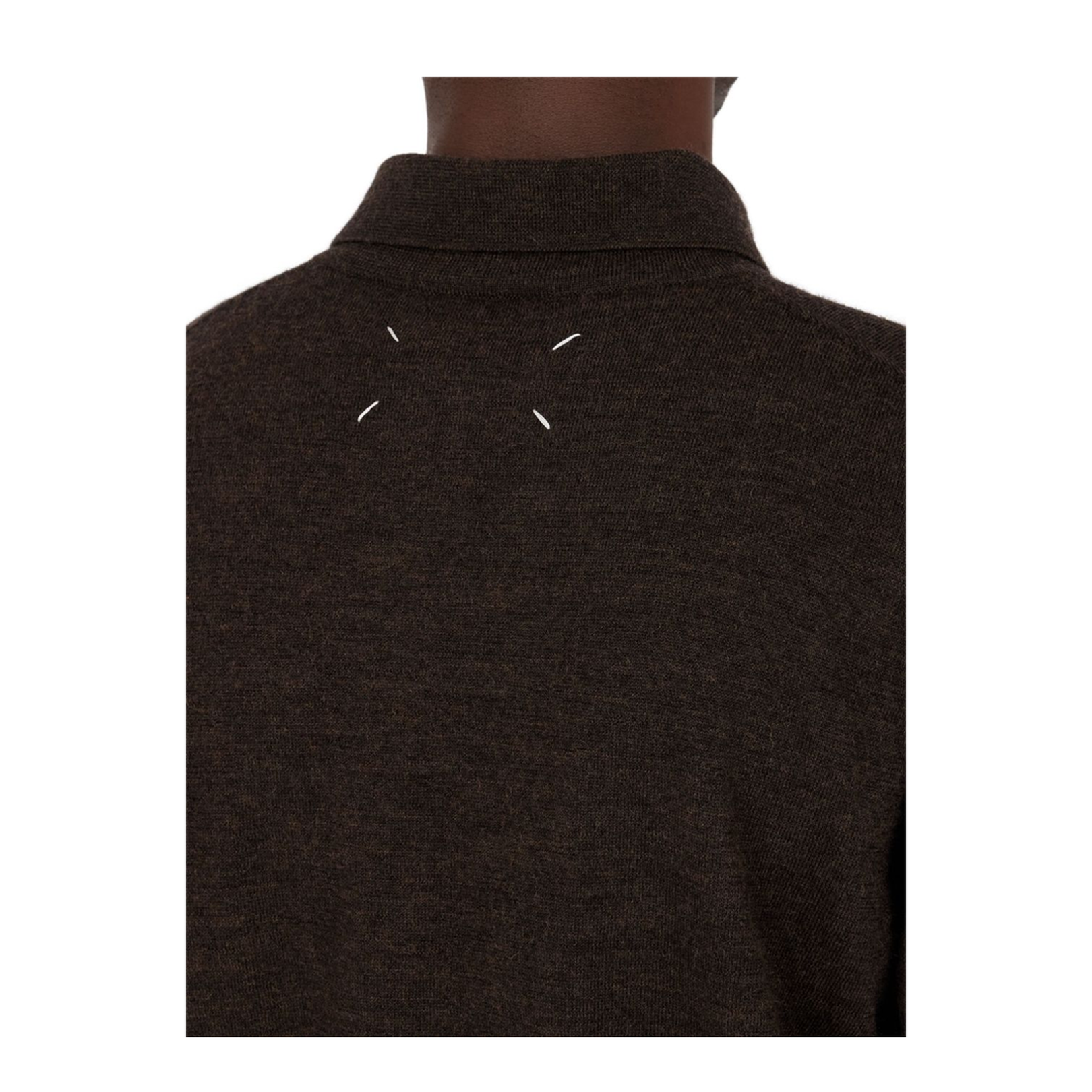 Wool Polo Shirt - Brown - Image 5