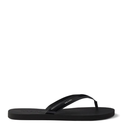 Brushed Leather Flip-Flops - Image 1