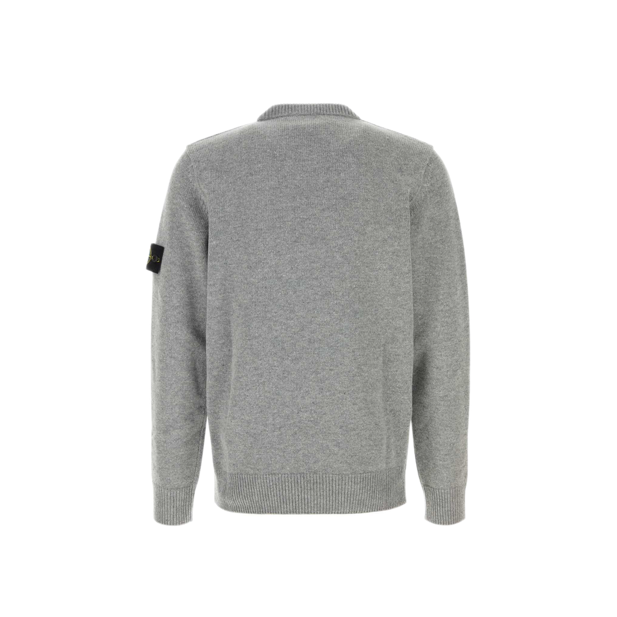 Crew Neck Grey Melange Sweater - Image 2