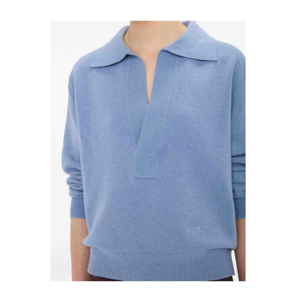 Genevieve Polo Jumper in Merino Wool - Image 7