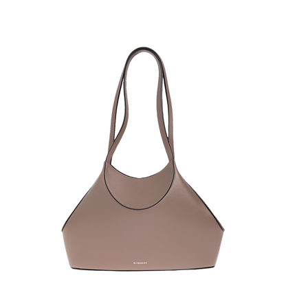 Facet Small Grained Leather Tote Bag - Taupe - Image 2