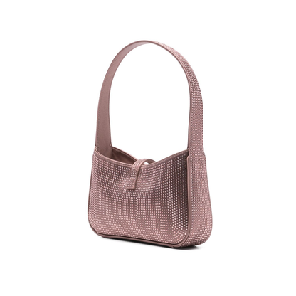 Le 5 à 7 Mini Satin and crystals Shoulder Bags - Pastel pink - Image 5