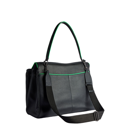 Rodeo Large Calf Leather Handbag - Black - Image 3