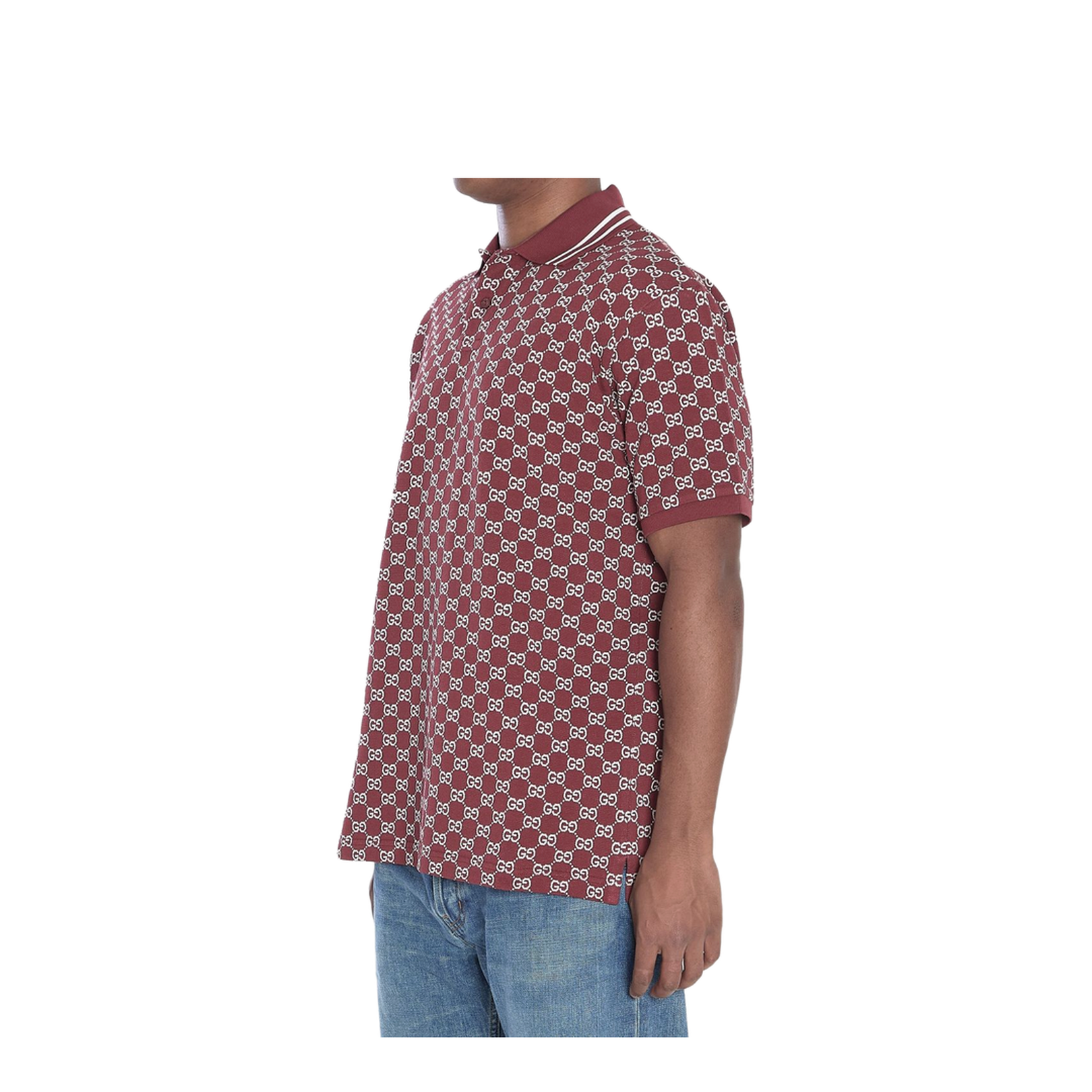 Cotton Piquet Jacquard Polo Shirt - Image 2